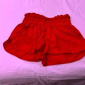 Women's Red Athletic Shorts